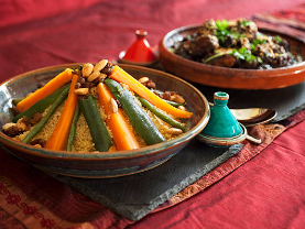 Une photo de couscous royal